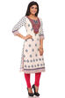 Beige Cotton Straight Kurta image number 2
