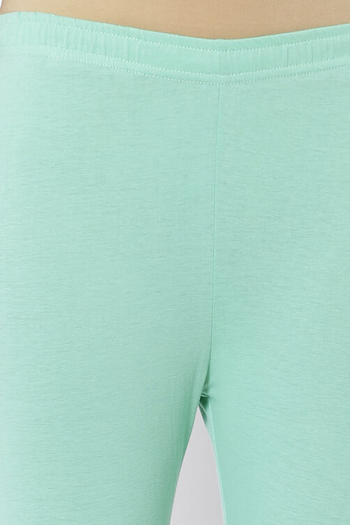 Mint Green Cotton Leggings image number 1