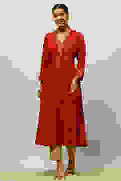 Magenta Printed A-line Kurta image number 0