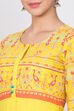 Yellow Cotton Straight Kurta image number 1