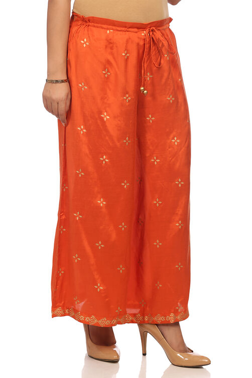 Orange Viscose Palazzo image number 2