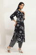 Black Viscose Rayon Straight SET image number 5