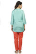 Mint Green Straight Viscose Indie Top image number 4
