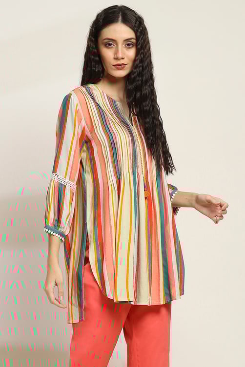 Multi Viscose Rayon Straight Kurti image number 4