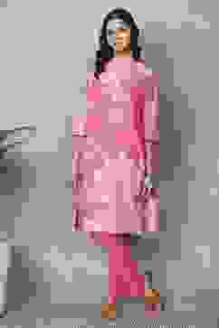 Pink Cotton Straight Kurtas image number 0
