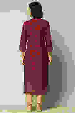 Red Rayon Printed Straight Kurta image number 3