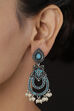 Light blue Metal Brass Earrings image number 0