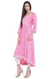 Pink Viscose Asymmetric Kurta image number 2