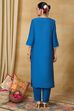 Red Viscose Blend Straight Solid Suit Set image number 5