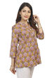 Mustard A Line Cotton Indie Top image number 2