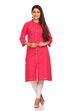 Pink Straight Cotton Kurta image number 0
