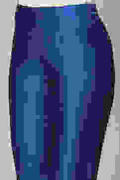 Coblt Blue Polyester Slim Solid Pants image number 1