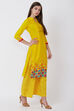 Yellow Straight Viscose Kurta image number 3