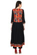 Black Kalidar Rayon Kurta image number 4