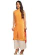 Orange Straight Rayon Kurta image number 3