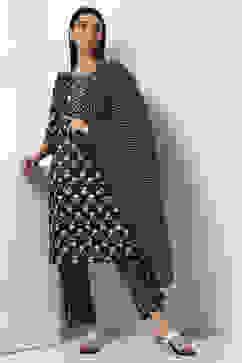 Indigo Cotton Dupatta image number 2