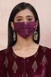 Wine Viscose Face Mask image number 0