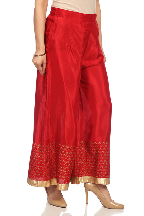 Red Viscose Palazzo image number 1