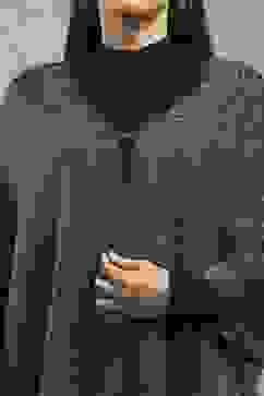 Teal Polyester Printed Cape  image number 1