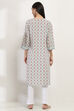 Blue Viscose Rayon Straight Kurta image number 3