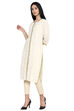 Off White Straight Cotton Kurta image number 2