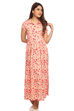 Peach Flared Viscose Dress image number 0