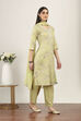 Green Cotton Straight Suit Sets image number 4