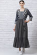 Black LIVA Tiered Dress image number 6