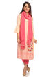 Peach Straight Viscose Kurta image number 3