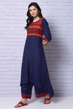 Indigo Viscose Kurta image number 4