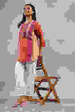 Fuchsia Viscose Blend Solid Tiered Top image number 0