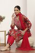 Red Cotton Straight Suit Sets image number 6