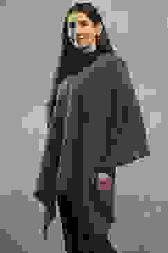 Teal Polyester Printed Cape  image number 2