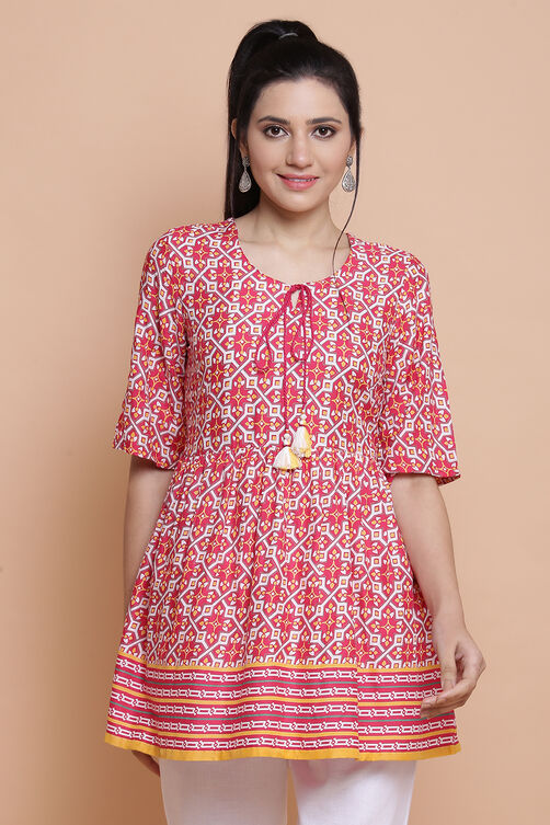 Pink Viscose Rayon Short Top image number 0