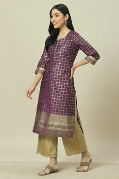 Purple Straight Kurta image number 2