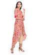 Multicolor Asymmetric Viscose Suit Set image number 2