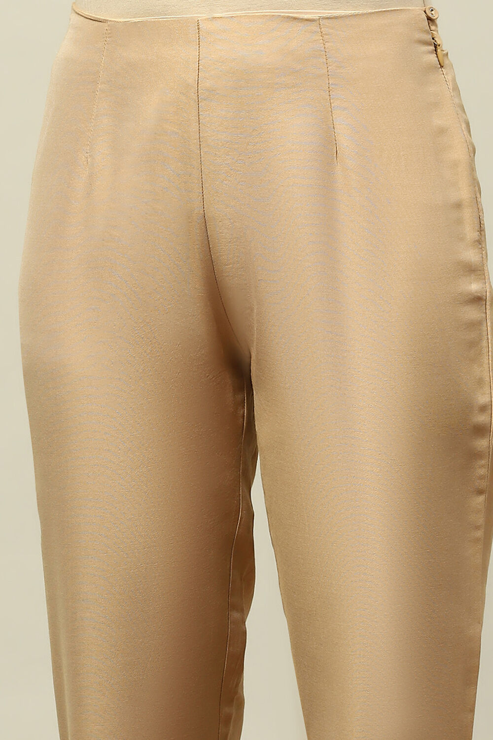 Dusty Pink Rayon Straight Printed Kurta Slim Pants Suit Set image number 2