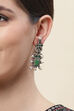 Green Brass Earrings image number 1