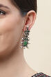 Green Brass Earrings