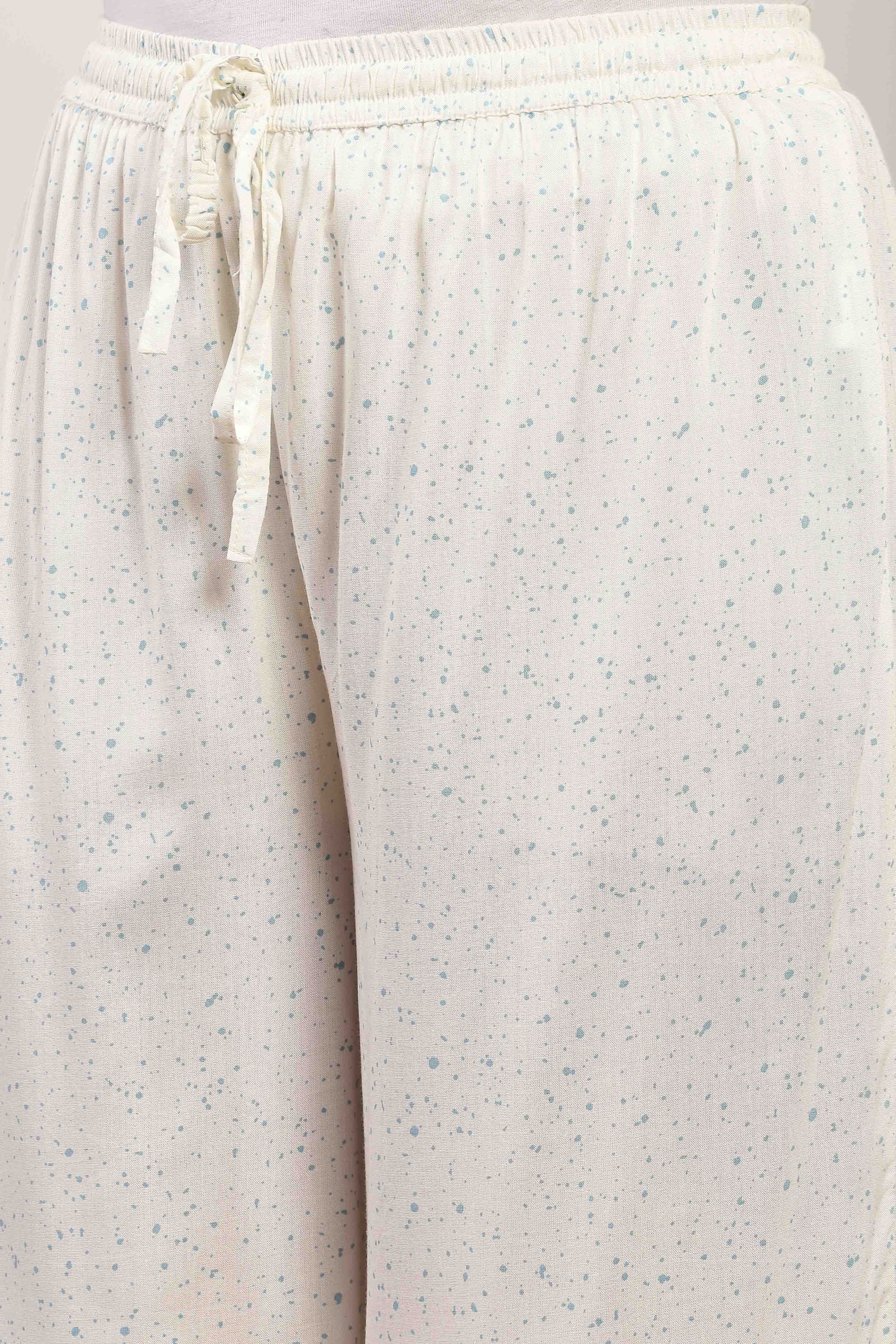 Blue Viscose Rayon Straight Kurta Pants Set image number 2
