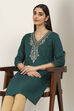 Green Rayon Straight Kurtas image number 5