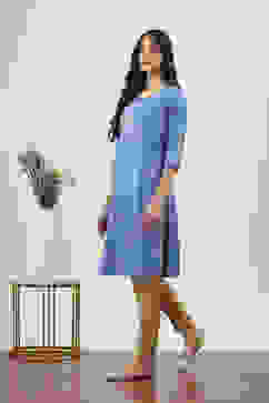 Blue Rayon Straight Kurtas image number 2