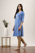 Blue Rayon Straight Kurtas image number 2