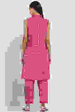 Fuschia Cotton Straight SET image number 4