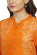 Orange Cotton Straight Kurta image number 1