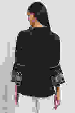 Black Printed Straight Short Kurti image number 3