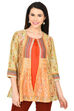 Orange Straight Polyester Indie Top image number 2