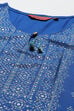 Blue LIVA Straight Printed Kurta Palazzo Suit Set image number 1