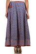 Indigo Flared Cotton Skirt image number 3