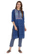 Indigo Straight Cotton Kurta image number 0
